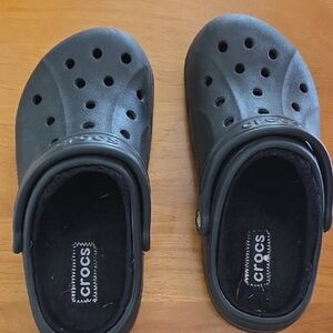 Crocs fuzzy Black Clogs